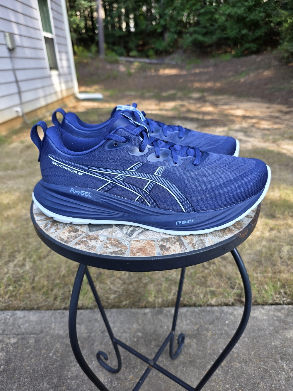 Asics Gel Cumulus 27 1011B960 Indigo Blue Running Shoe Sneaker Men Sz 10 Worn 1x